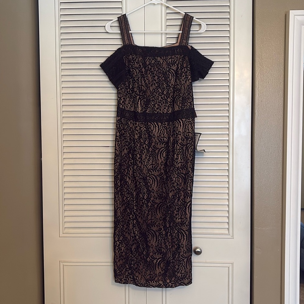 NWT RACHEL Rachel Roy Black Lace Dress
